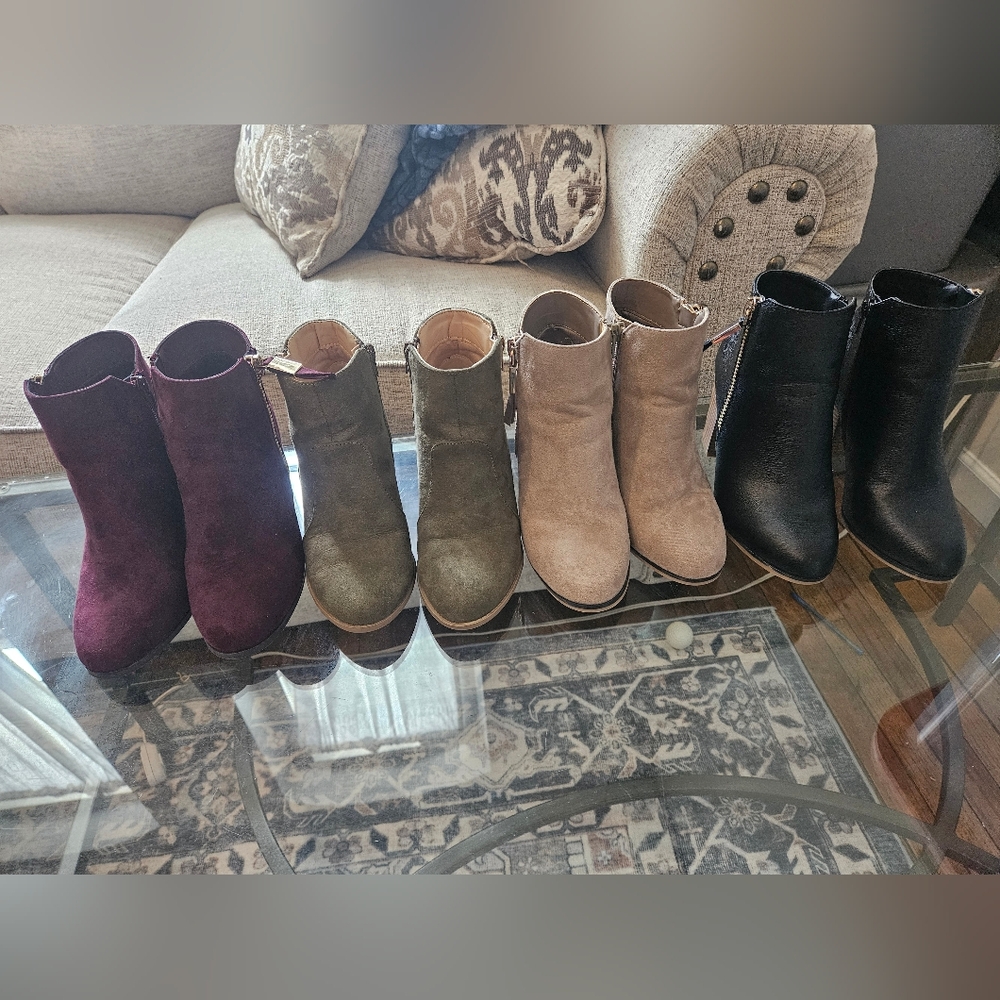 Women’s Taupe Suede Ankle Boots - Elegant Zip-Closure